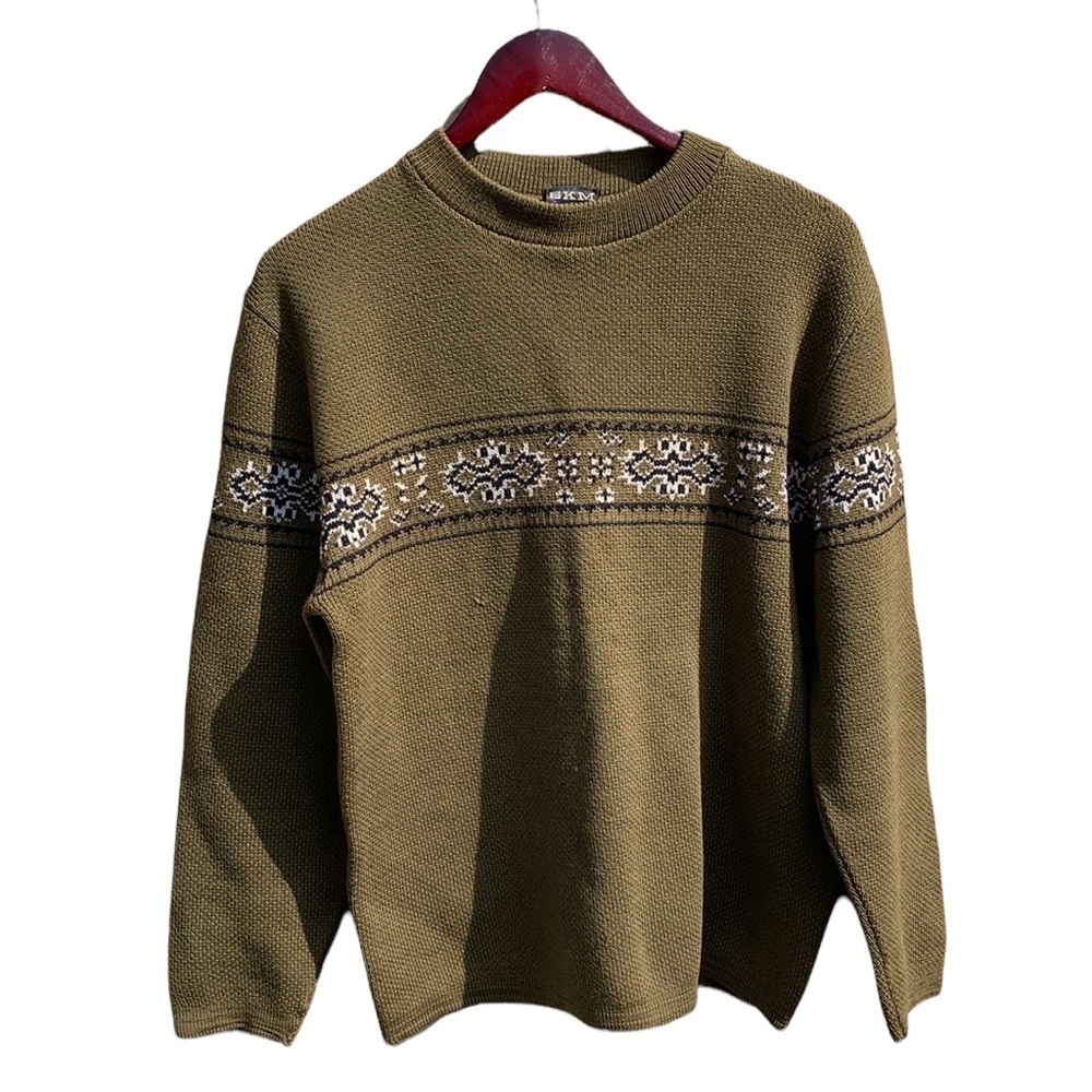 VTG SKM Penguin Women Aztec Seattle Mills 60s 70s Wool Pullover Sweater Classic